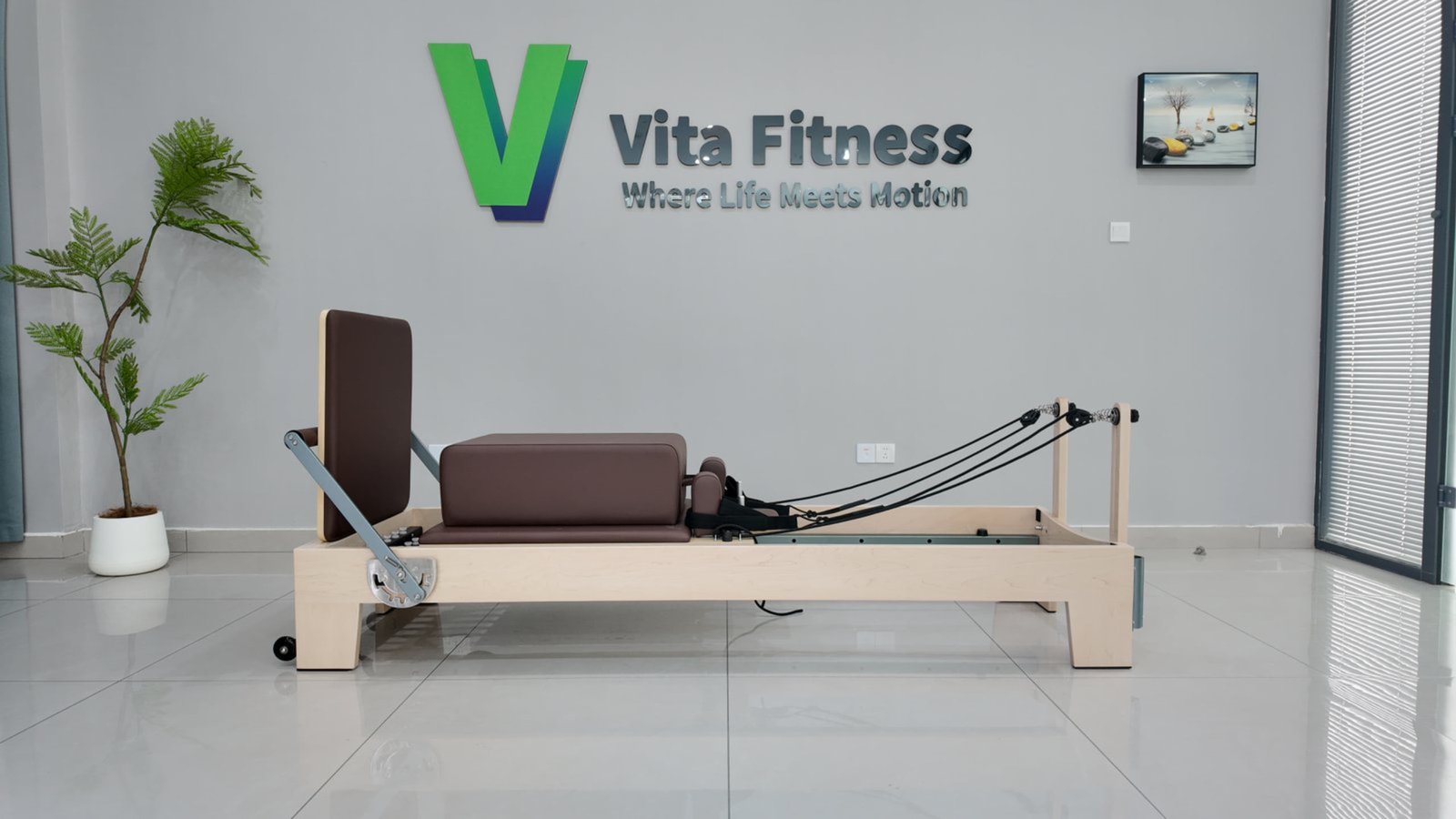 Oak Wood Pilates Reformer-Infinite footbar