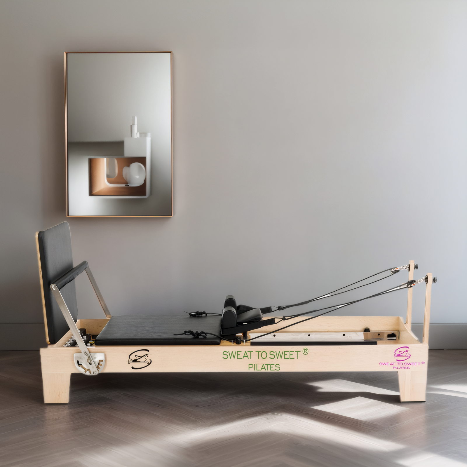 Oak Wood Pilates Reformer-Infinite footbar