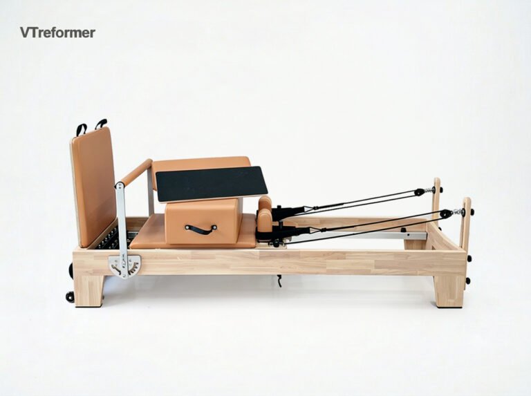 Oak Wood Pilates Reformer-Infinite footbar