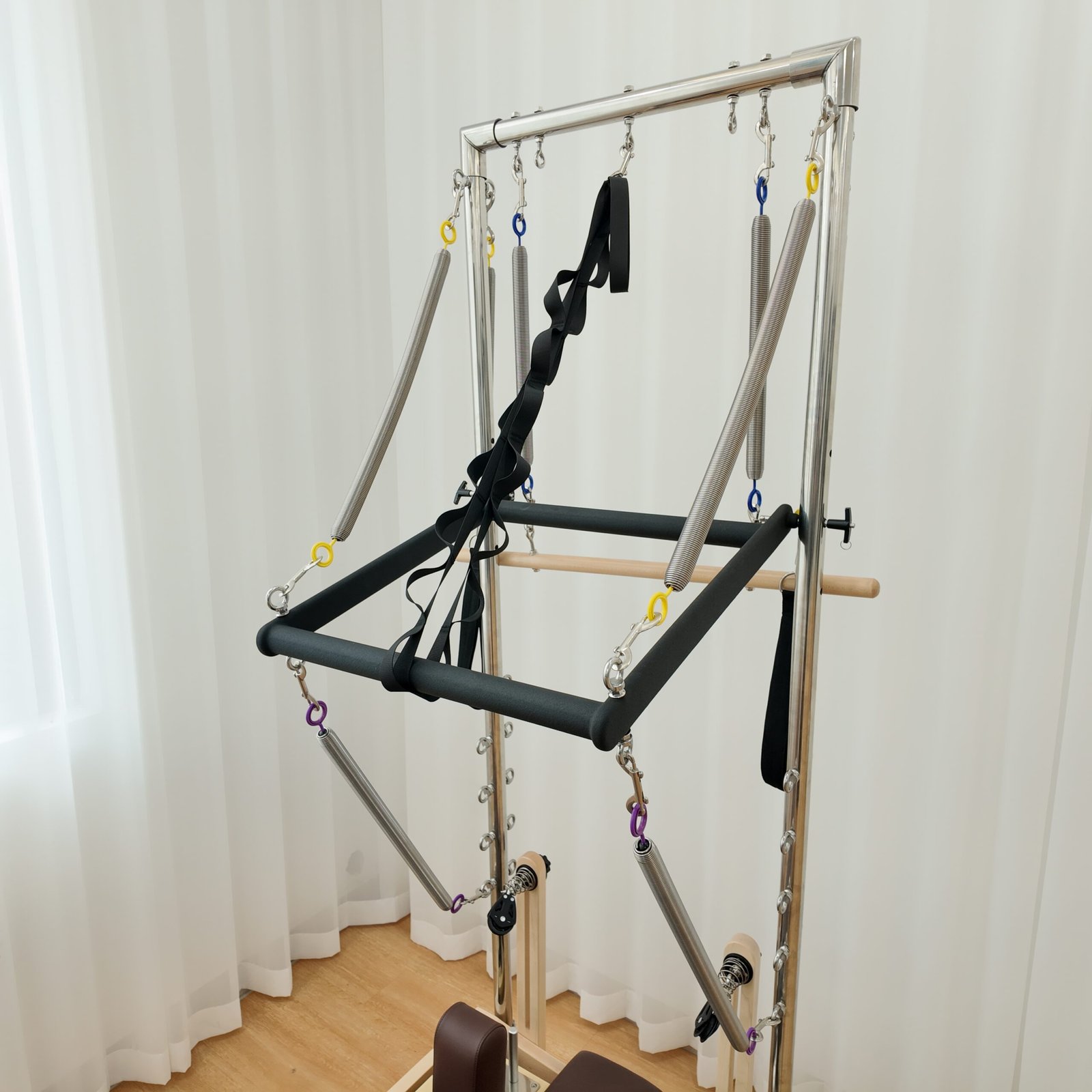 Solid Maple Wood Pilates Reformer with Half Tower