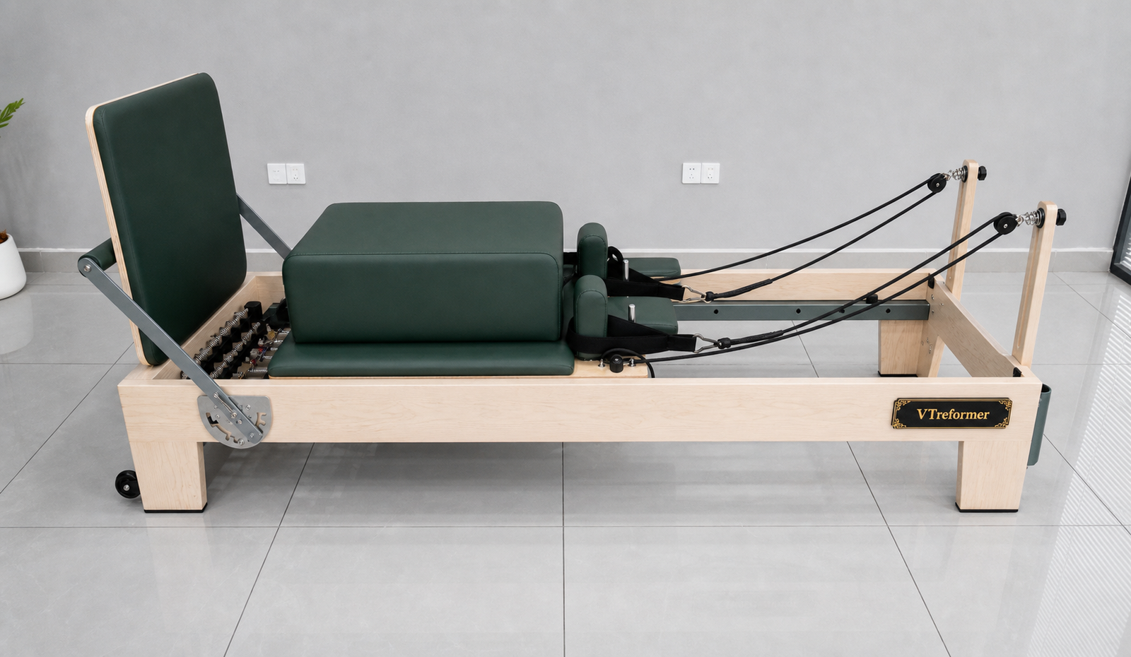 Custom branded Pilates Reformer after OEM customization for German distributor