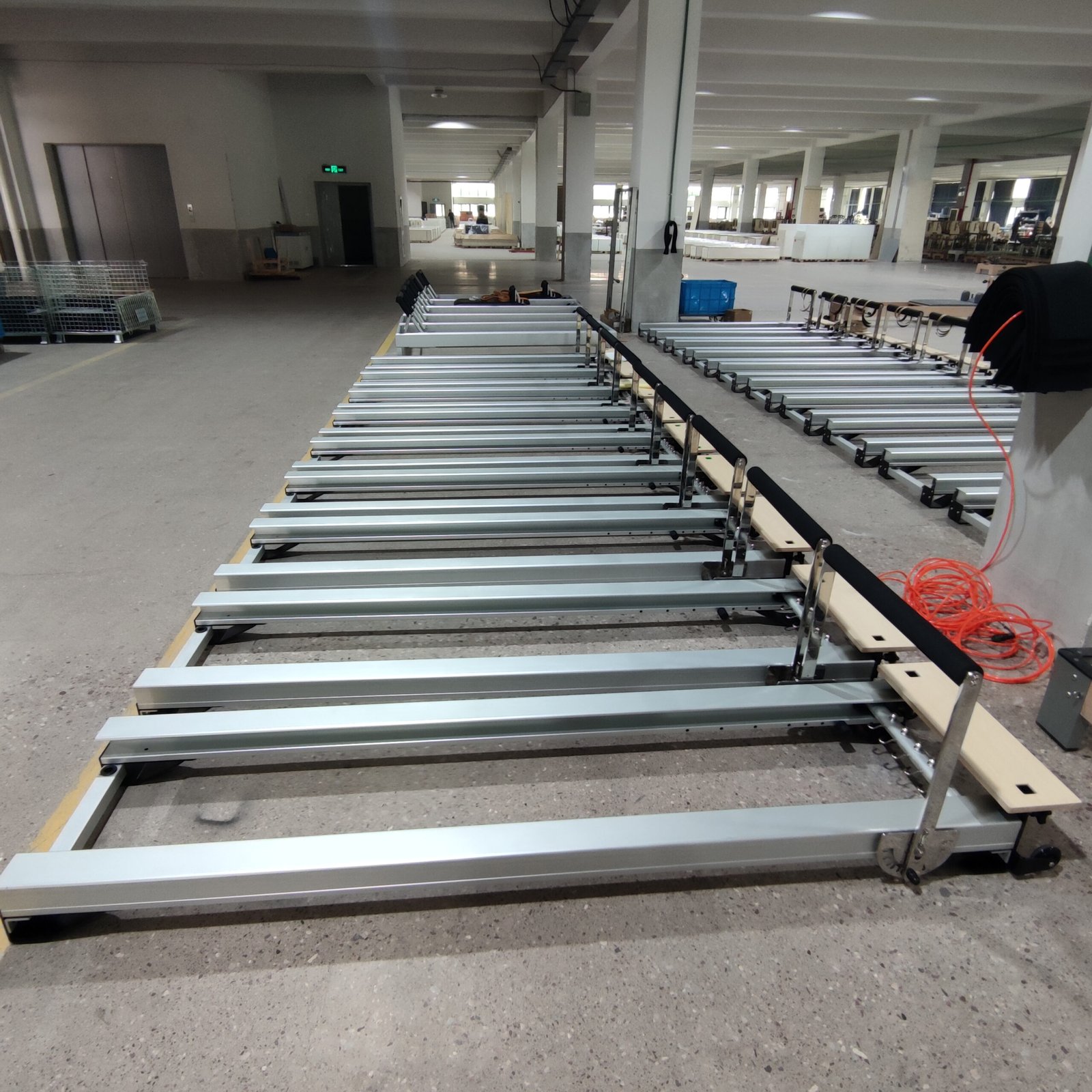 Premium Black Aluminum Pilates Reformer with Modern Studio Design