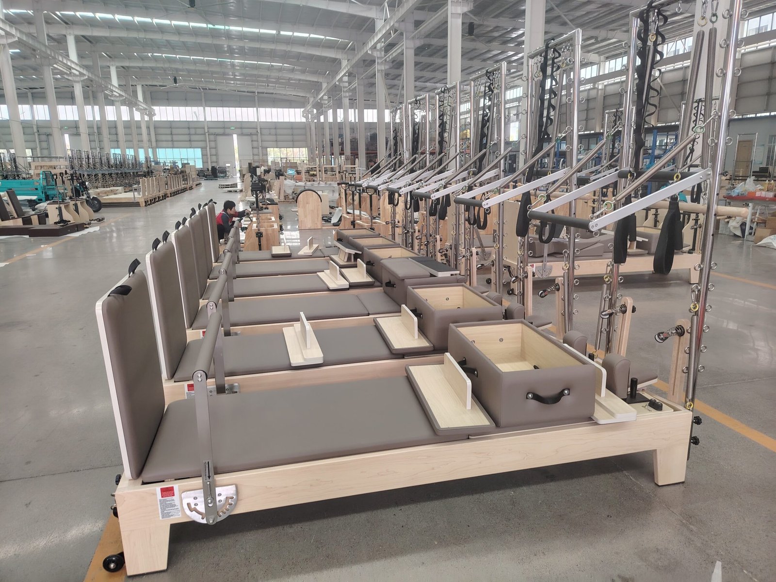 Solid Maple Wood Pilates Reformer with Half Tower
