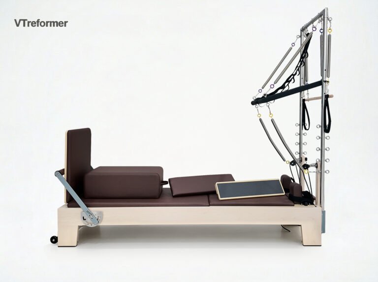 Solid Maple Wood Pilates Reformer with Half Tower