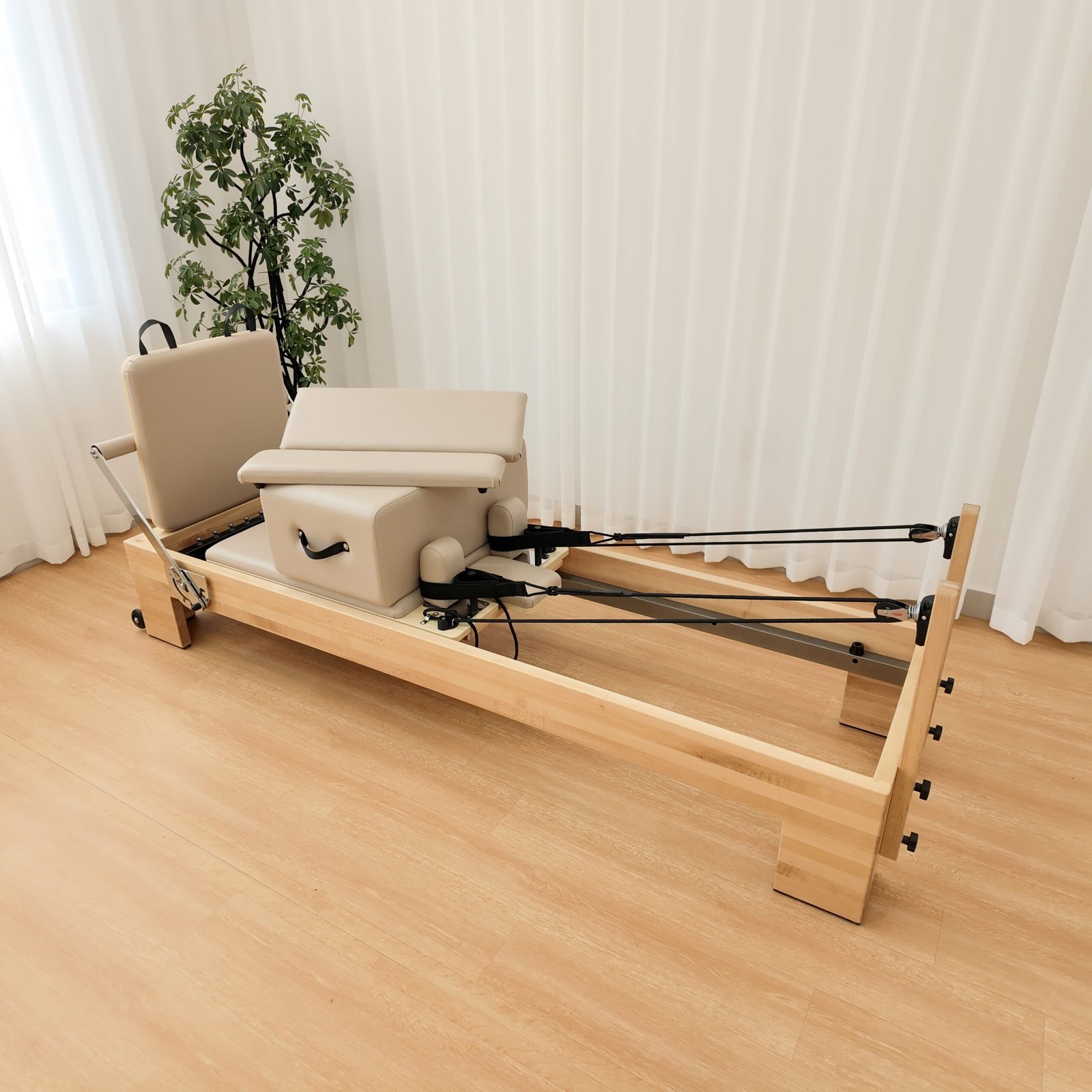 Premium Spliced Maple Wood Pilates Reformer