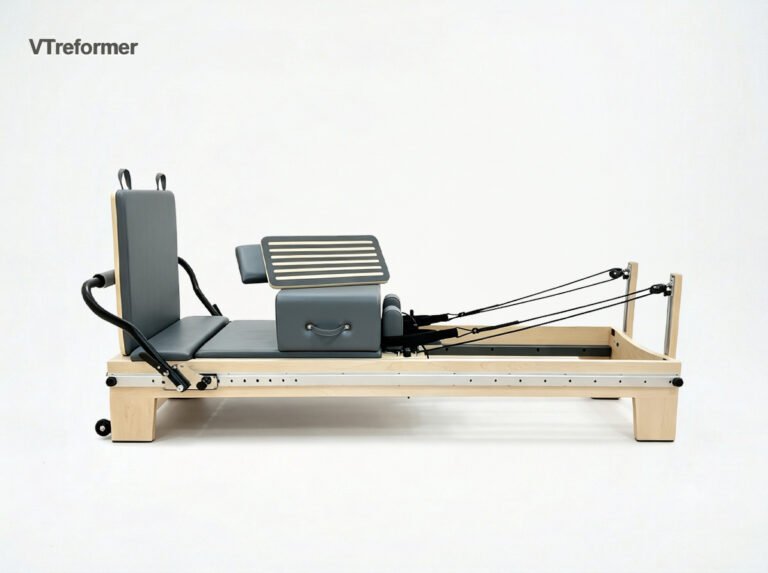 Solid Maple Wood Pilates Reformer with Infinite Footbar for Studios