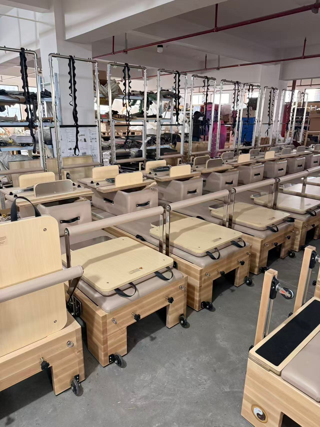 Premium Spliced Maple Wood Core Pilates Reformer with Half Tower