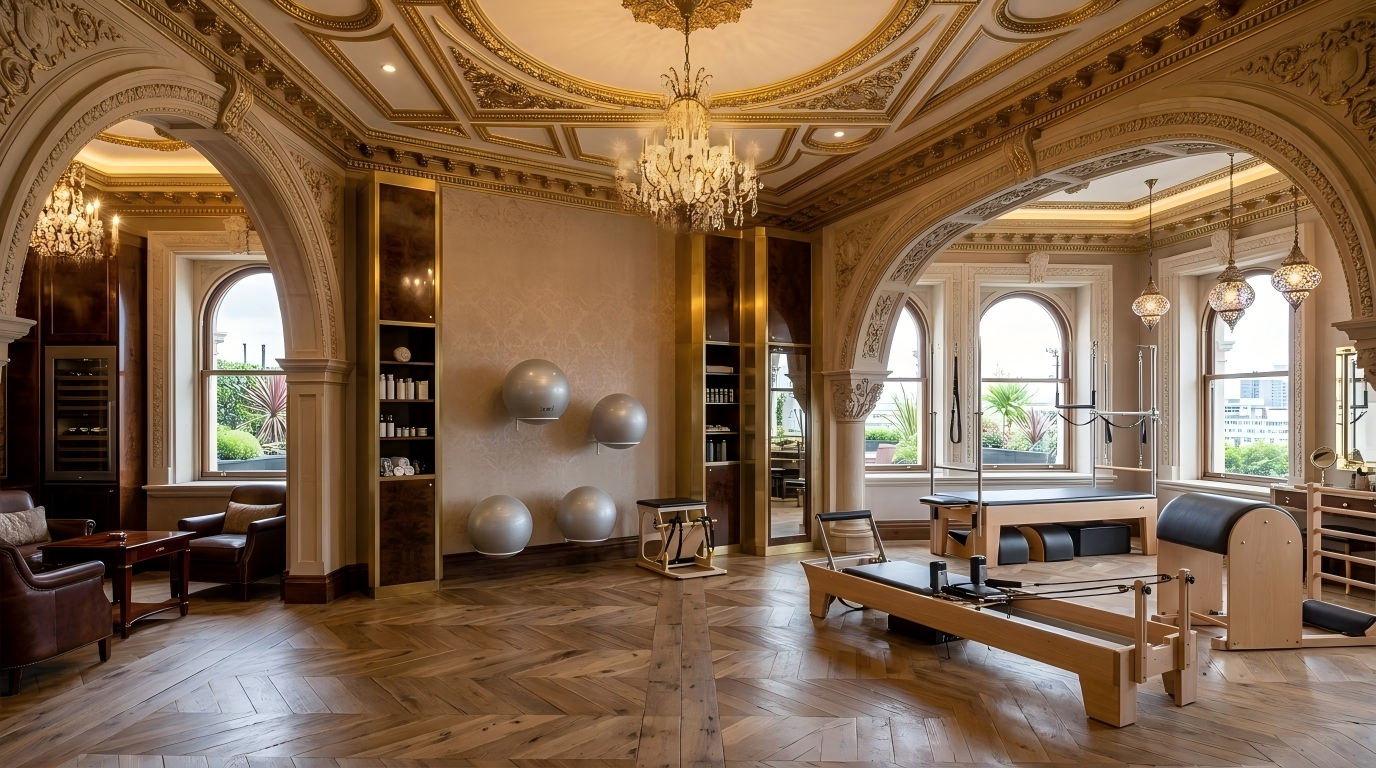 Medium Pilates training academy room with Reformer machines