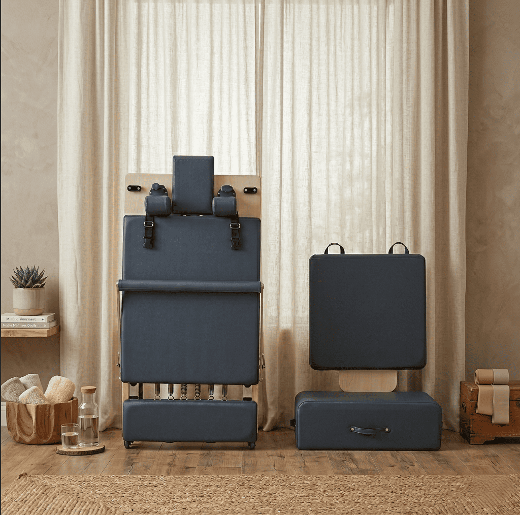 Private residence wellness room with Pilates equipment for personal training