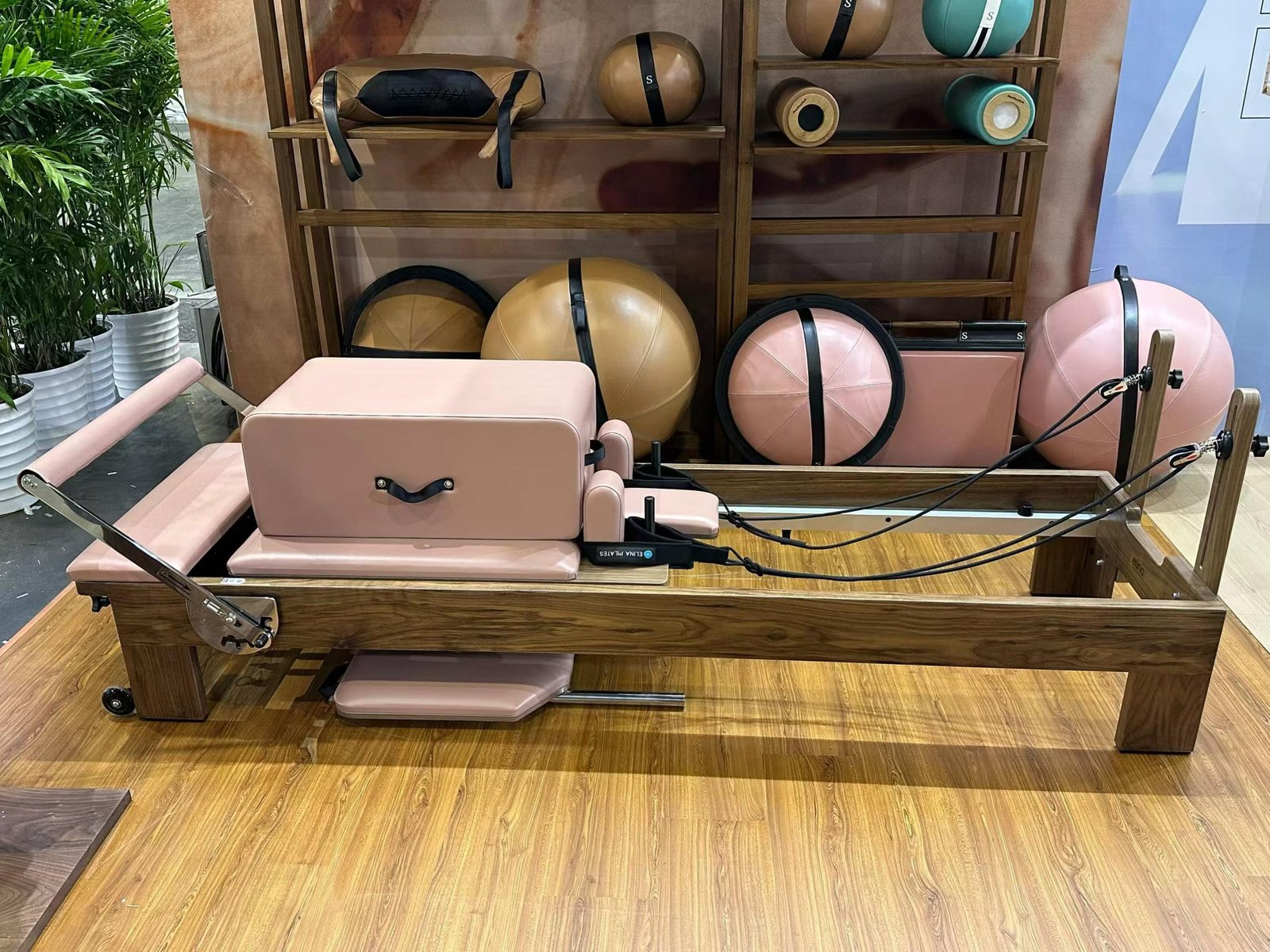 Premium Walnut Wood Core Pilates Reformer for Commercial Studios