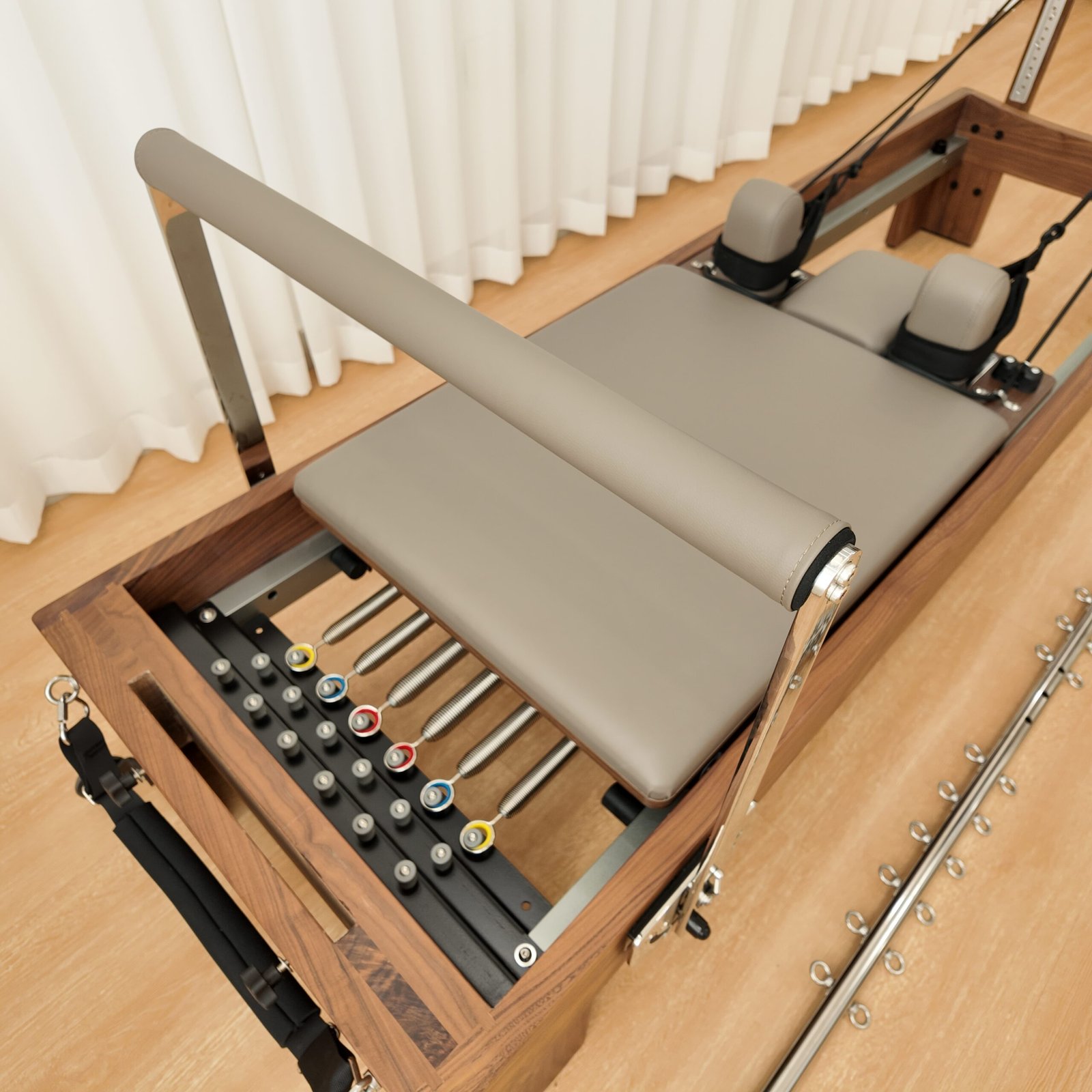 Premium Walnut Wood Core Pilates Reformer for Commercial Studios