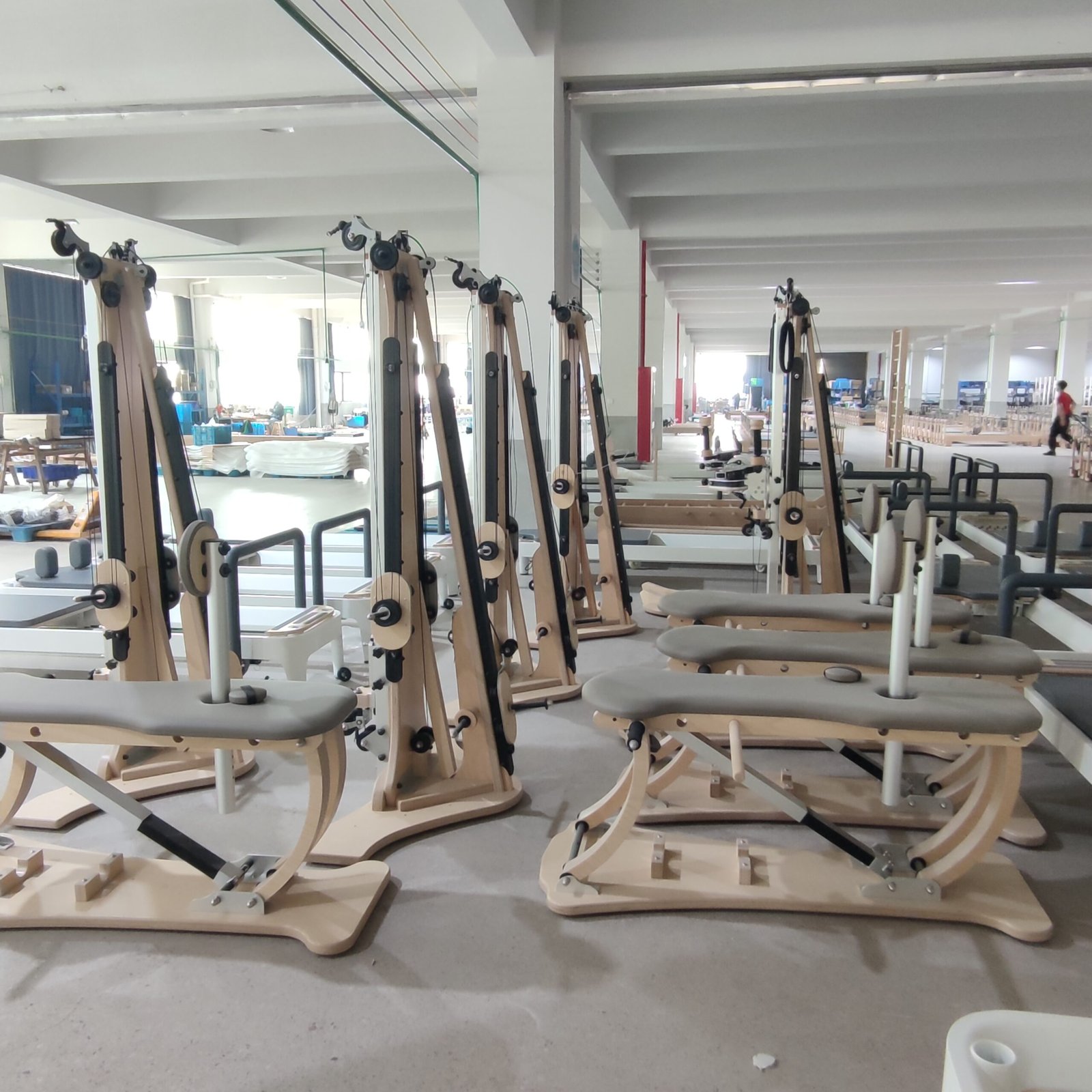 Training academy pulley tower configuration